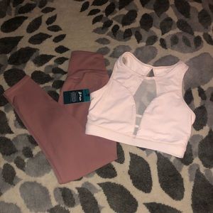 Ptula crop sports bra and leggings set